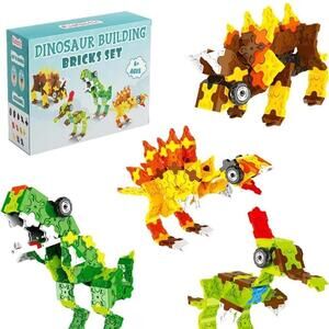 Kidtastic 3D DIY Dinosaur Build Bricks Educational Toys for Kids Ages 6+ 476 Pcs
